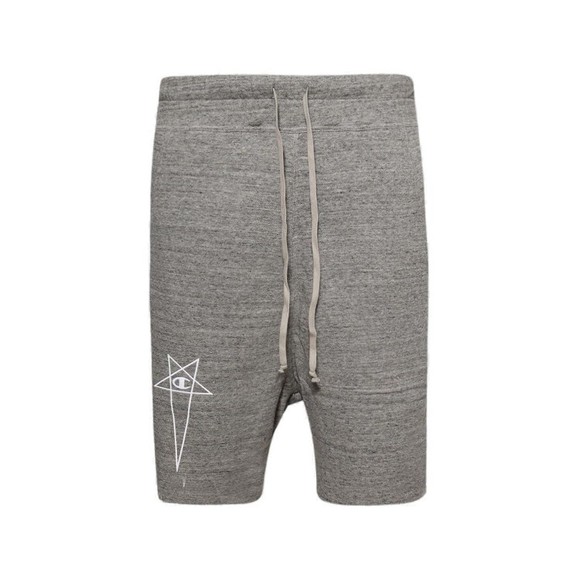 Rick Owens Knitted Beveled Pods Shorts In Grey Melange - NWT - Picture 1 of 1